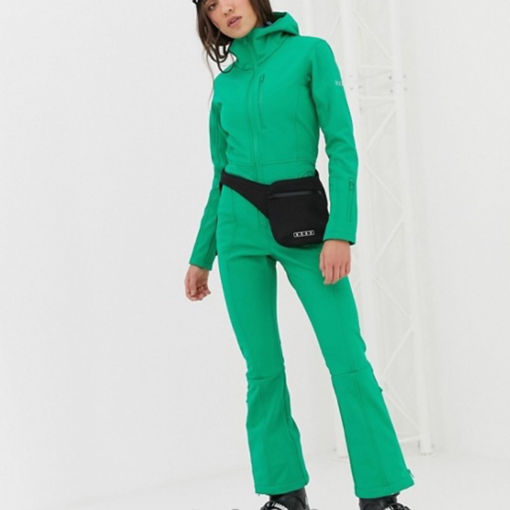 ASOS US 2 PETITE GREEN SKI SUIT